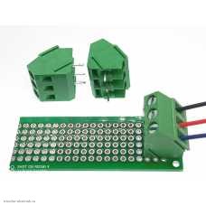 5.08мм 3pin колодка клеммная под винт в плату 45 градусов KF103 8A наращиваемая