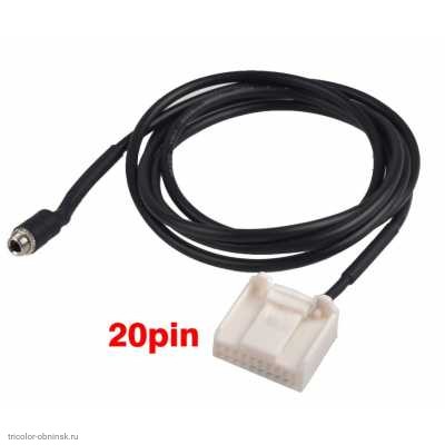 AUX IN 20pin TOYOTA 20pin -> гнездо 3.5 стерео