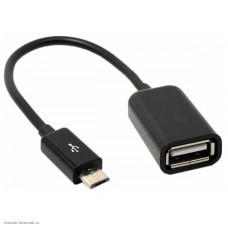 Переходник OTG USB-A(2.0) гнездо - micro USB-B штекер (0.15м)