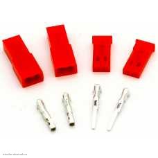 JST RC гнездо+штекер 2 pin 2.54 mm на провод самонаборные