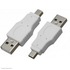 P168 Переходник USB-A(2.0) штекер - mini USB-B (5pin) штекер