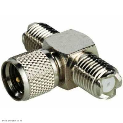 mini UHF тройник штекер на 2 гнезда