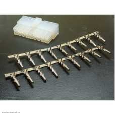 Molex 4.2мм 2-рядный 2х 9pin гнездо на провод самонаборное