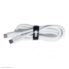 Шнур USB-C штекер - USB-C штекер 1.0м белый силикон 60W 6A MRM