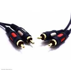 Шнур 2 RCA штекер - 2 RCA штекер 15.0м (3.5мм) Plastic Gold