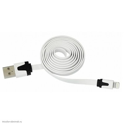 USB-кабель 1.0м Lightning (iPhone 5/6/7/8/X/11) белый
