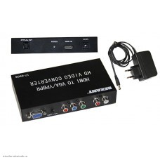 Видеоконвертер HDMI (вход) - VGA + YPbPr + S/PDIF + 2RCA (выход)
