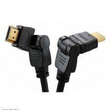 Шнур HDMI - HDMI 3.0 м с ферритами поворотный OD5.5 мм
