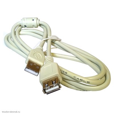 USB удлинитель A штекер - А гнездо  1.5м с ферритами