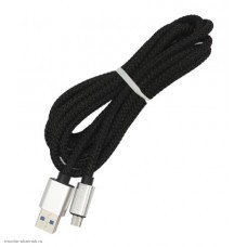 Шнур micro USB-B штекер - USB-A (2.0) штекер 2.0м в тканевом защитном рукаве