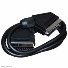 Шнур SCART штекер - SCART штекер 1.2м 21pin Plastic