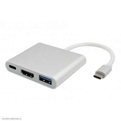 Конвертер USB-C(3.1) -> HDMI + USB-A(3.0) + USB-C(3.1)