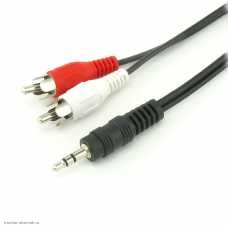 Шнур 3.5 штекер - 2 RCA штекер 3.0м (2.6мм) Plastic