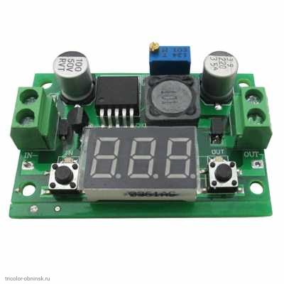 Стабилизатор понижающий DC-DC  2A LM2596S in 4-40v out 1.3-37v, индикатор