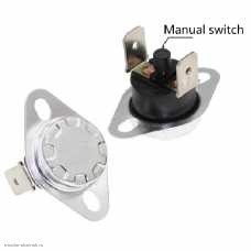 Термопрерыватель KSD301 NC + KNOP 250v 16a 110°C