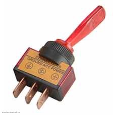Тумблер ON-OFF 3pin ASW-13D с подсветкой 12V красный