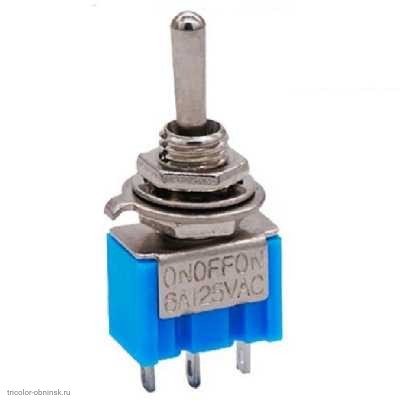 Мини тумблер  M6 3pin 3 положения MTS-103 250V 3А