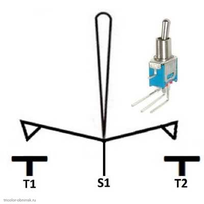 Микро тумблер d5 3pin 3 положения 250V 1.5A SMTS-103-C4 нейтраль на плату угловой