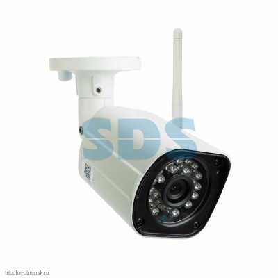 IP/WiFi-камера цилиндрическая уличная 1.0Мп (720p) (3.6мм, ИК 20м, 12В 0.5А) (MicroSD,микрофон)
