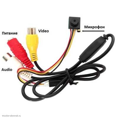 Видеокамера mini   широкоугольная 9-12VDC 50 ma. PAL   700TVL с микрофоном