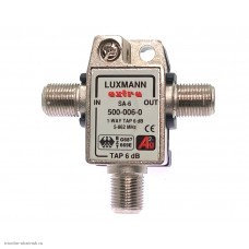 Ответвитель ТВ x1 отвод 6 dB 5-862 MHz LUXMANN mini
