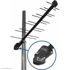 Антенна Дельта с усилителем 27.5 dB питание 5V Н111A.02F-5V F-гнездо блочное