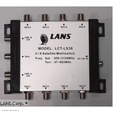 Мультисвитч Lans LCT-LS38 активный 3x8