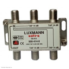 Ответвитель ТВ x4 отвода 14dB 5-862MHz LUXMANN