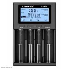 СЗУ 4 гнезда для Li-Ion/Ni-MH/Ni-CD автомат, индикатор тока/напряжения LitoKala