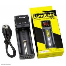 СЗУ 1 гнездо для Li-Ion/Li-FePo4/Ni-MH автомат, индикатор тока/напряжения LitoKala Lii-S1